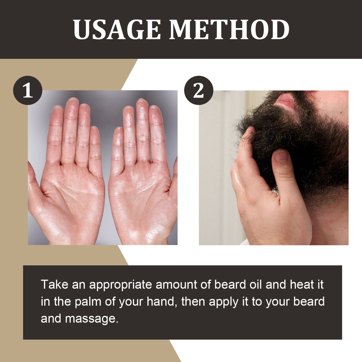 East Moon Beard Care Oil Men's Beard Oil Repair Frizzy Strong Hair Moisturizing Soft Shine Beard