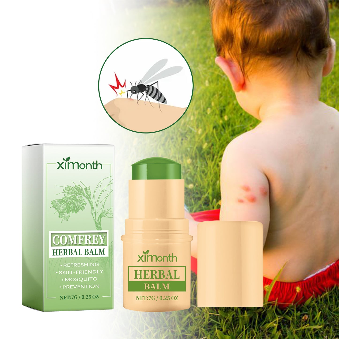 Comfrey Herbal Balm, Prevent Mosquito Bites Moisturize And Repair Itchy Skin Care Mosquito Repellent Cream