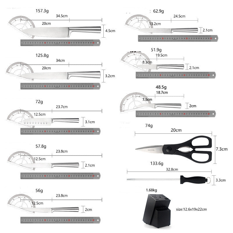 Stainless Steel Hollow Handle Kitchen Knife - Trotters Independent Traders