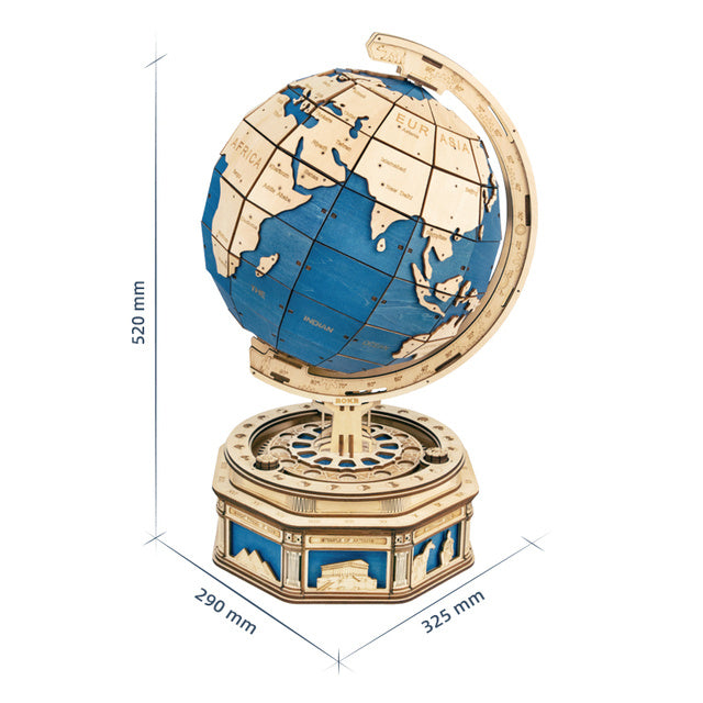 Globe Earth 3D Wooden Puzzle Model Toy