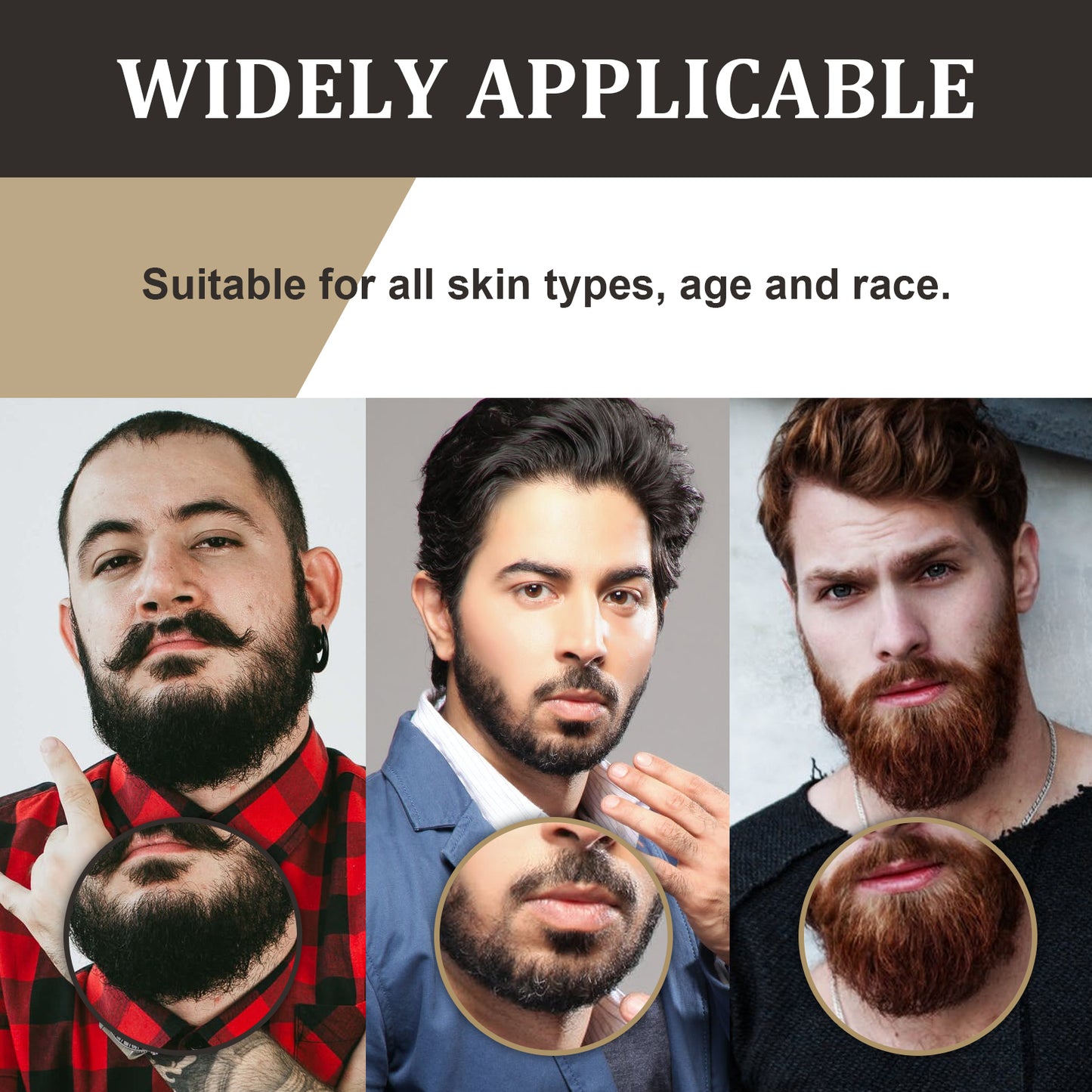 East Moon Beard Care Oil Men's Beard Oil Repair Frizzy Strong Hair Moisturizing Soft Shine Beard