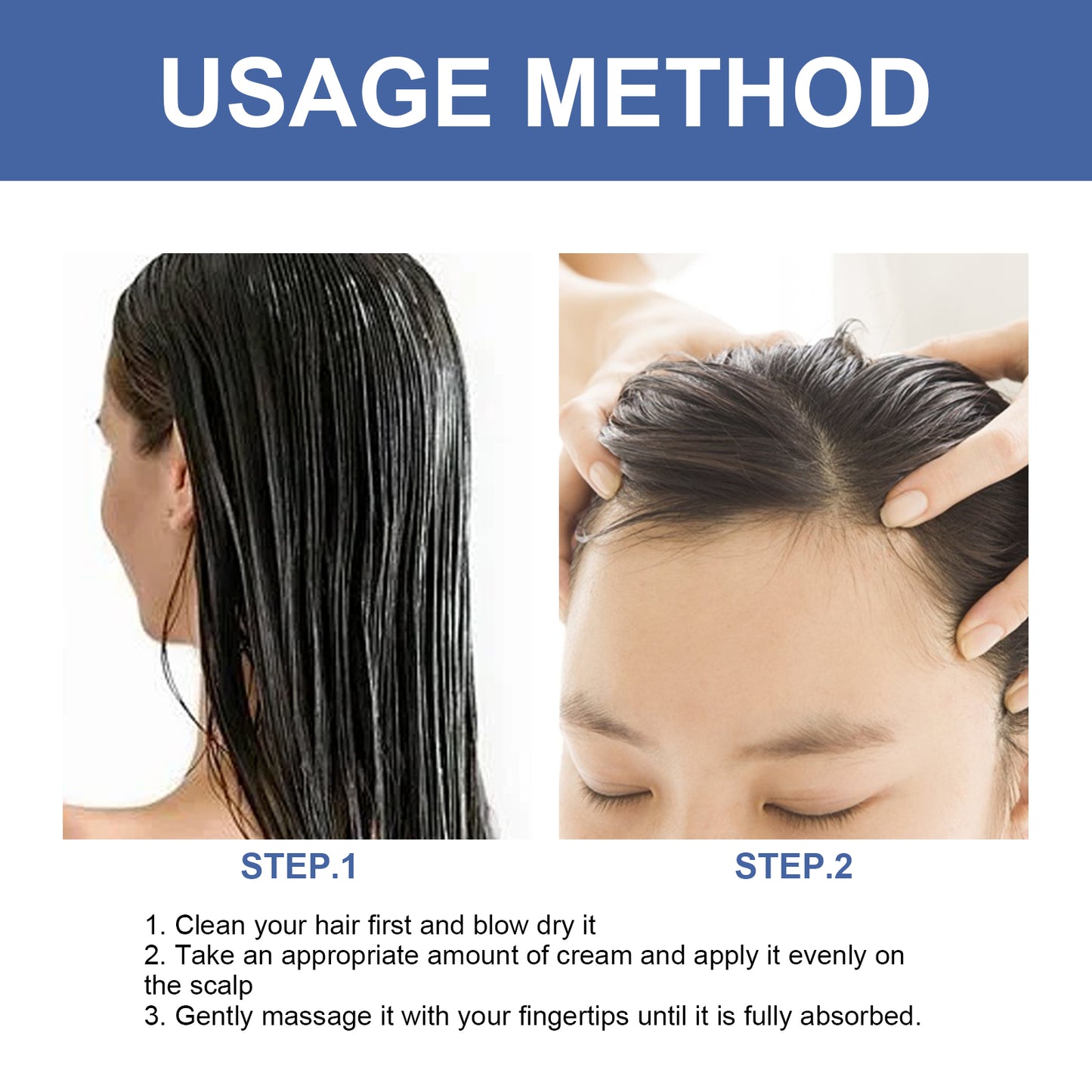 ntensive Growth Cream, Scalp Massage Repair Nourish Hair Root Thick Soft Hair Fluffy Hair Care Cream
