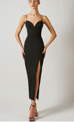 Sleeveless Mermaid Front With Slit Dress For Women