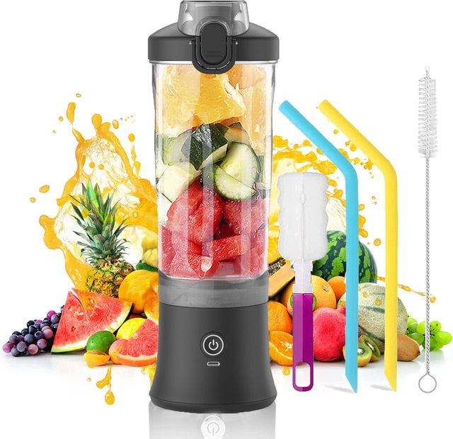 Electric Juicer USB Rechargeable Smoothie Mini Blender 