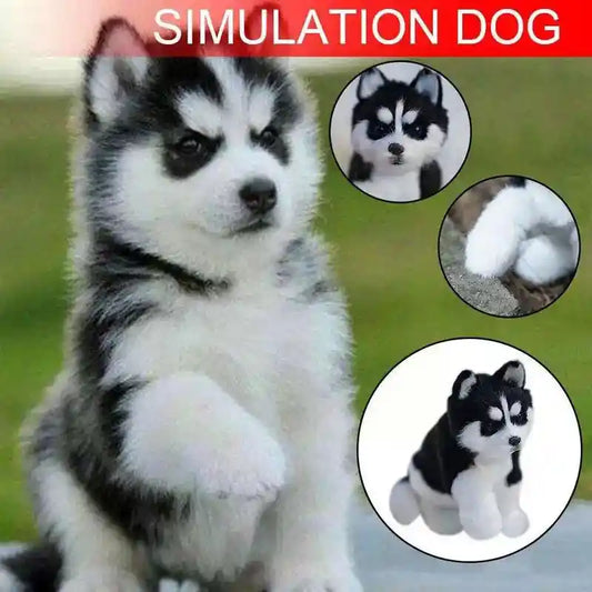 Realistic Husky Dog Simulation Toy Dog Puppy Lifelike