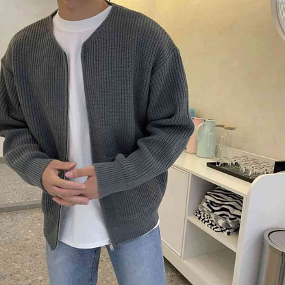 Fashion Trendy Ins Trendy Knitted Cardigan Men's Sweater - Trotters Independent Traders