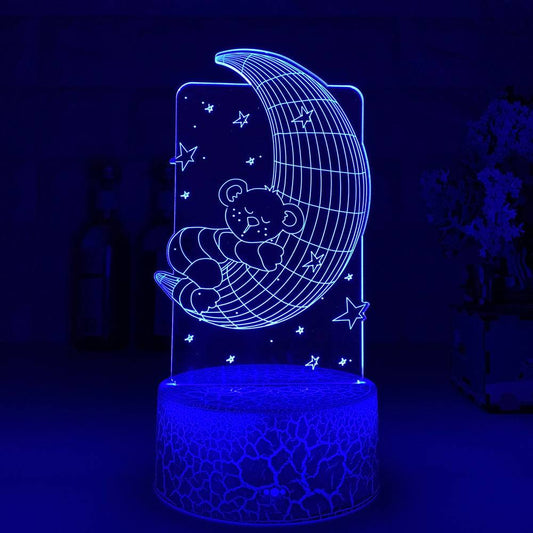 Remote Control Touch 3D LED Night Light - Trotters Independent Traders