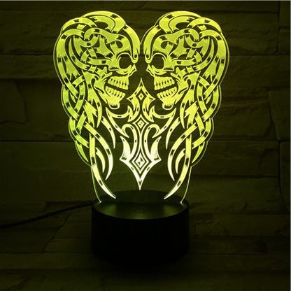 Flower skull 3D night light - Trotters Independent Traders