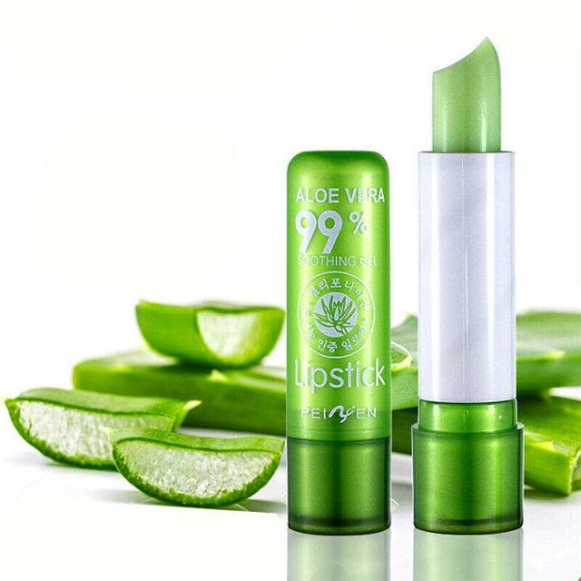 Aloe Vera Lipstick Lip Balm Color Mood Changing Long Lasting