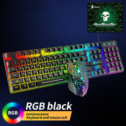 Kuiying T6RGB Luminous Keyboard And Mouse Set - Trotters Independent Traders