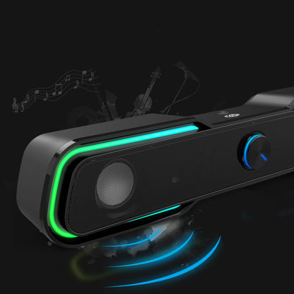 Multimedia Wired Rgb Luminous Subwoofer Computer Notebook Mobile Phone Audio Box - Trotters Independent Traders