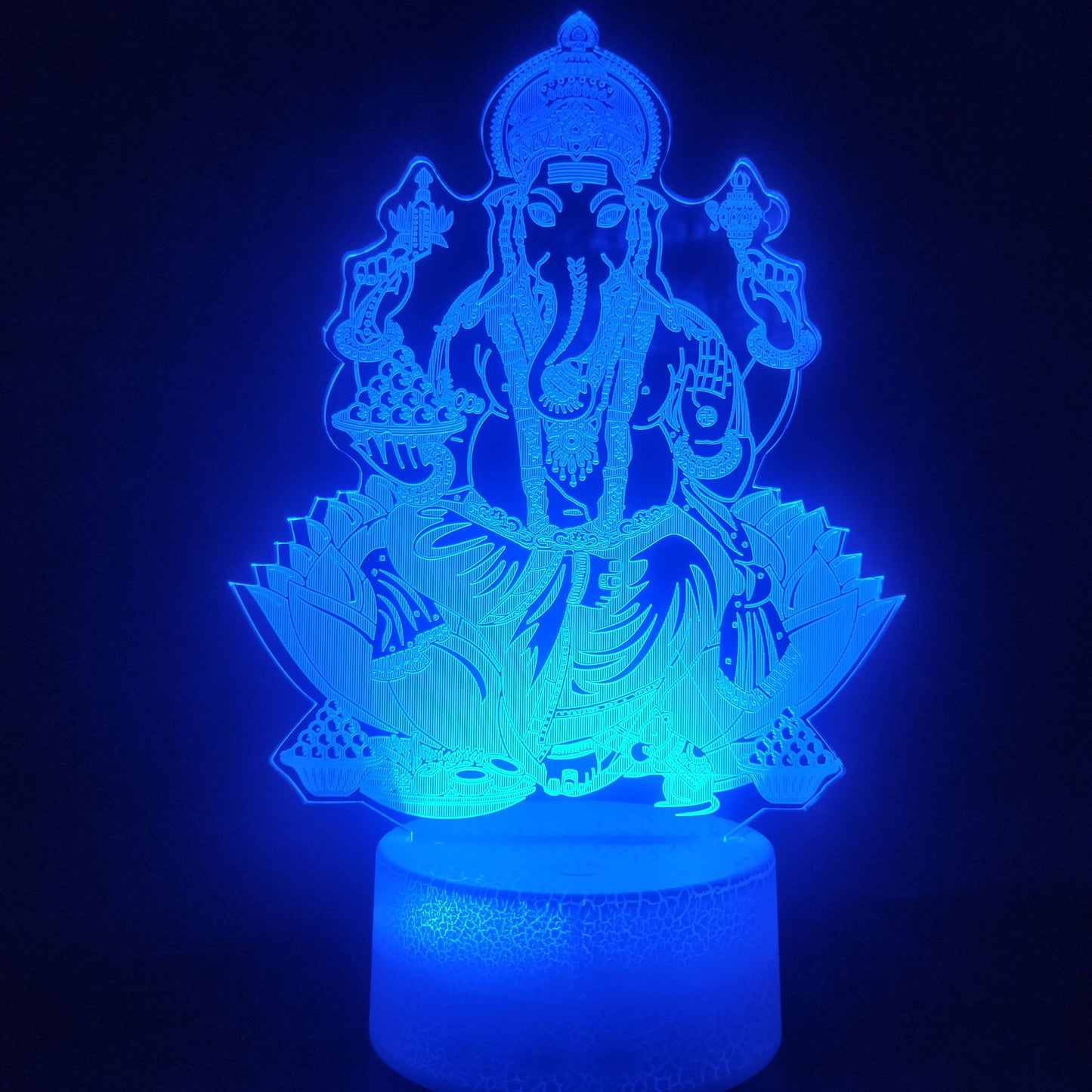 3D Night Light Indian Mythology Elephant Head God Table Lamp - Trotters Independent Traders