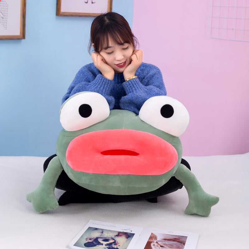 Sausage Mouth Doll Pomming Frog Doll Funny Frog Hugging Pillow - Trotters Independent Traders