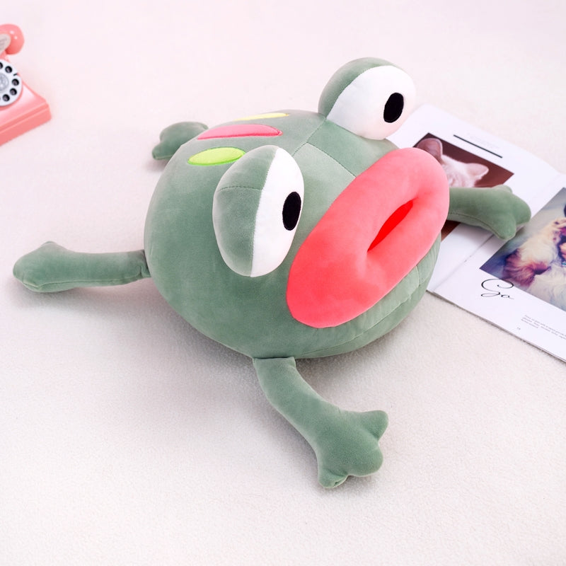 Sausage Mouth Doll Pomming Frog Doll Funny Frog Hugging Pillow - Trotters Independent Traders