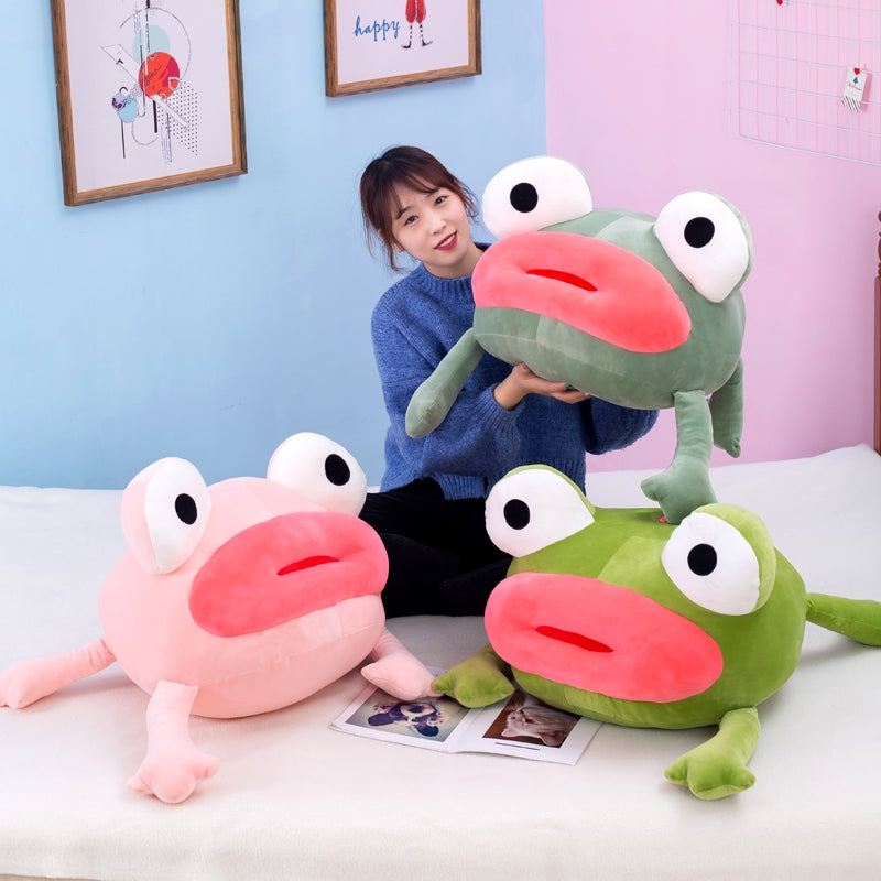 Sausage Mouth Doll Pomming Frog Doll Funny Frog Hugging Pillow - Trotters Independent Traders