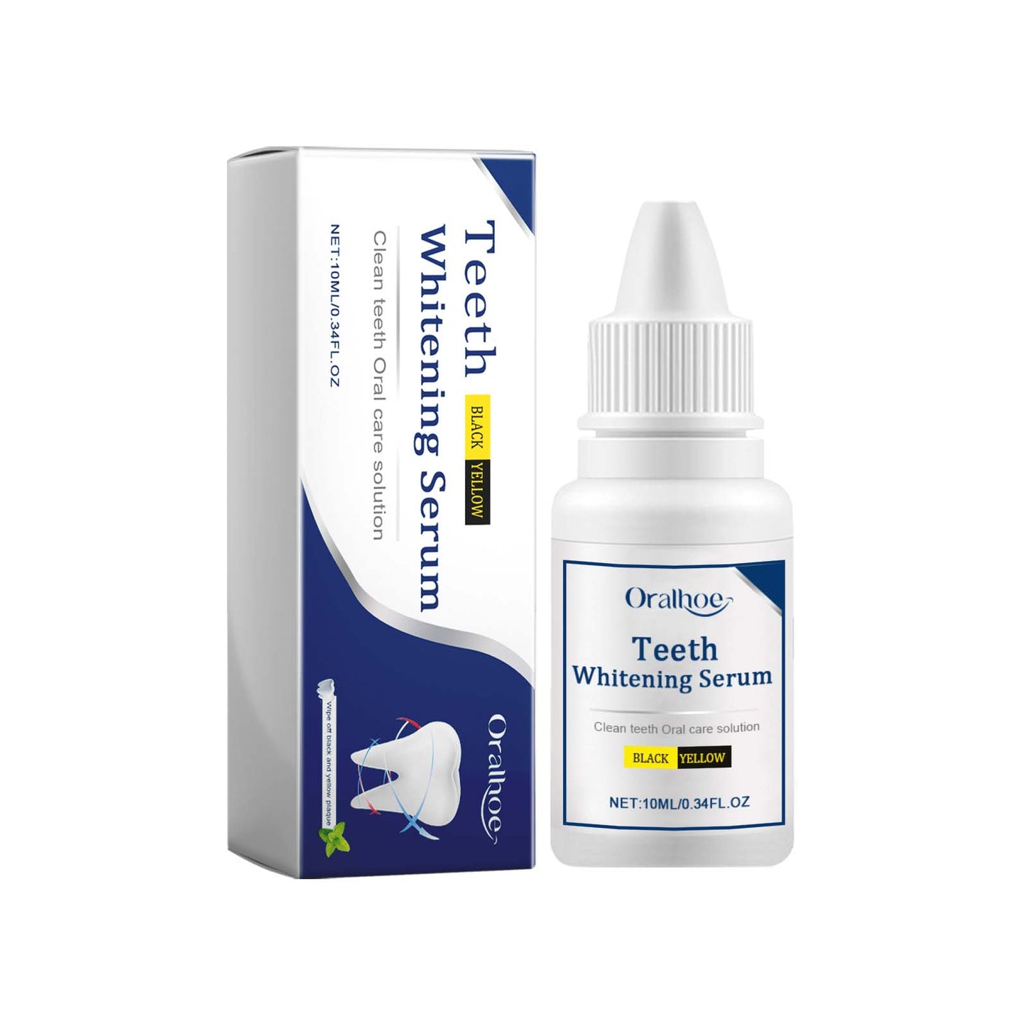 Oralhoe Teeth Whitening Serum, Remove Stains Yellow Dirt Deep Cleaning Whitening Essence