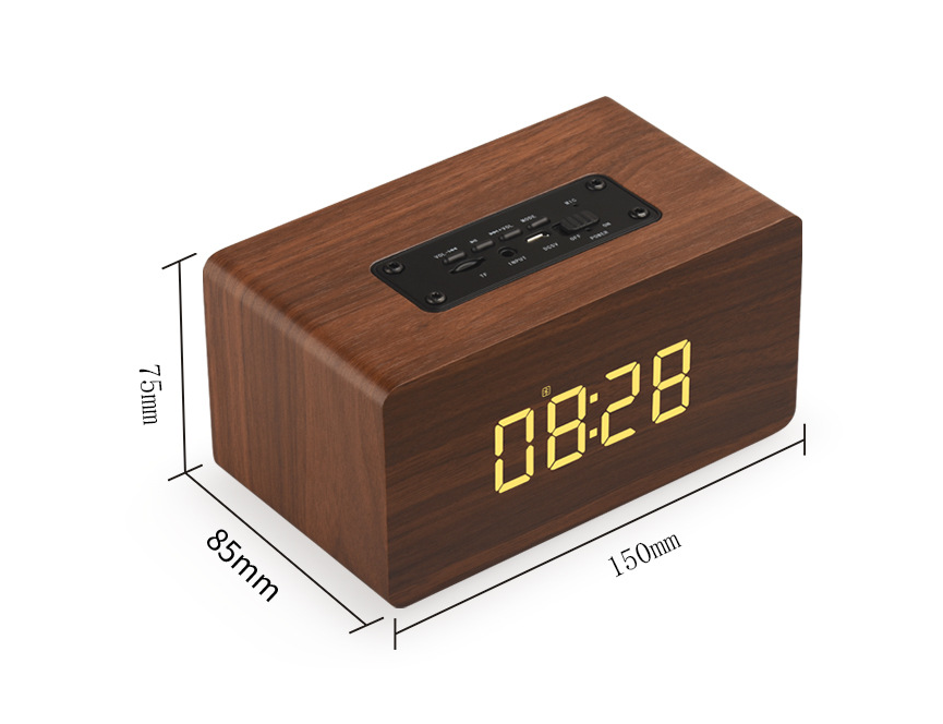 Clock Version Wooden Bluetooth Speaker - Trotters Independent Traders