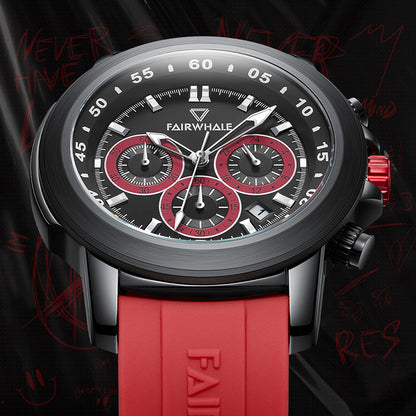 Three Eyes And Six Needles Multifunctional Daytona Watch 