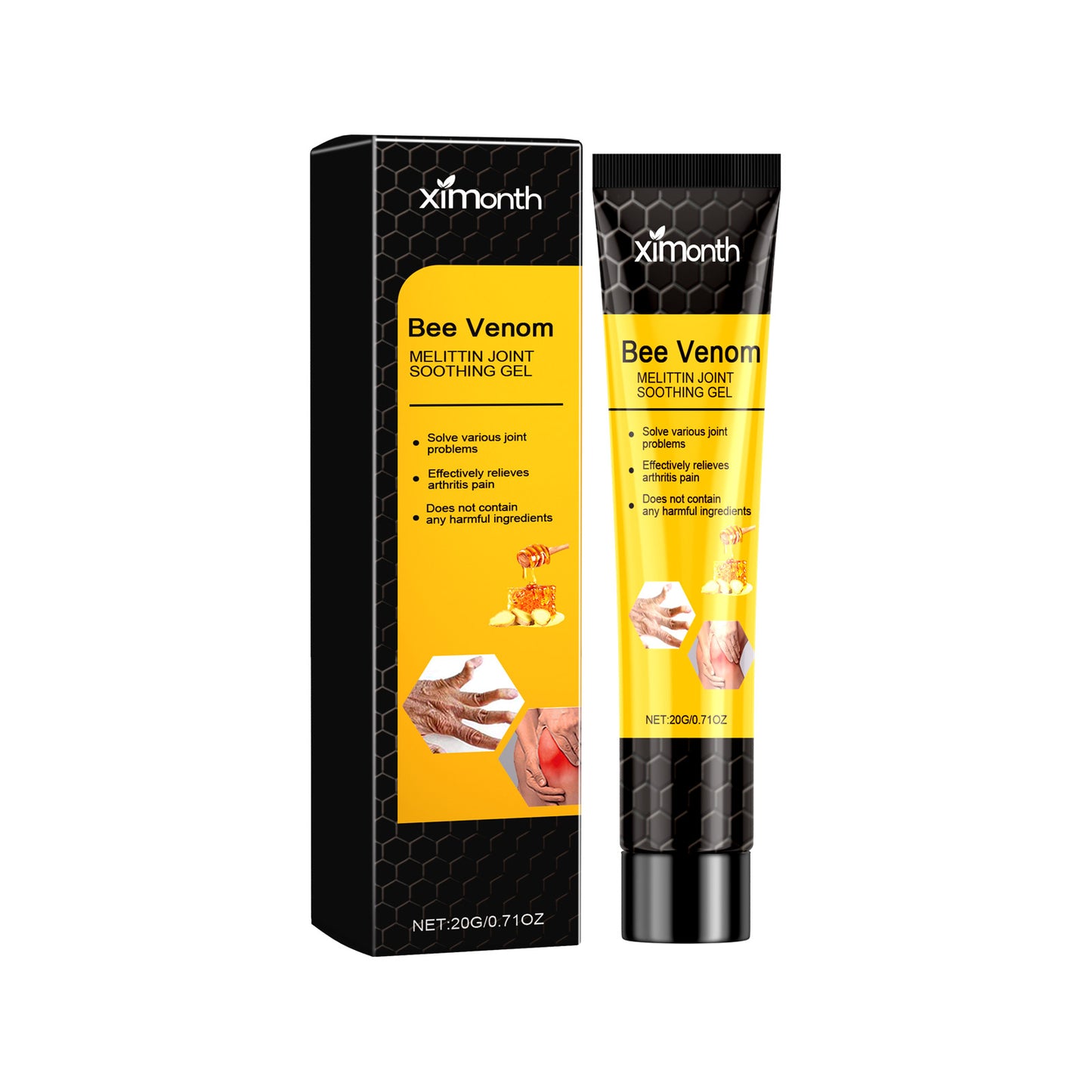 Ximonth Bee Venom Joint Care Gel Relieves Aching Muscles And Bones With Gentle Care And Improves Joint Stiffness And Discomfort Fog