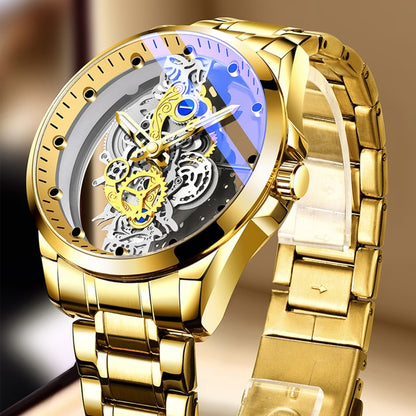 Skeleton Quartz Watch Gold Vintage Watch 2024/2025