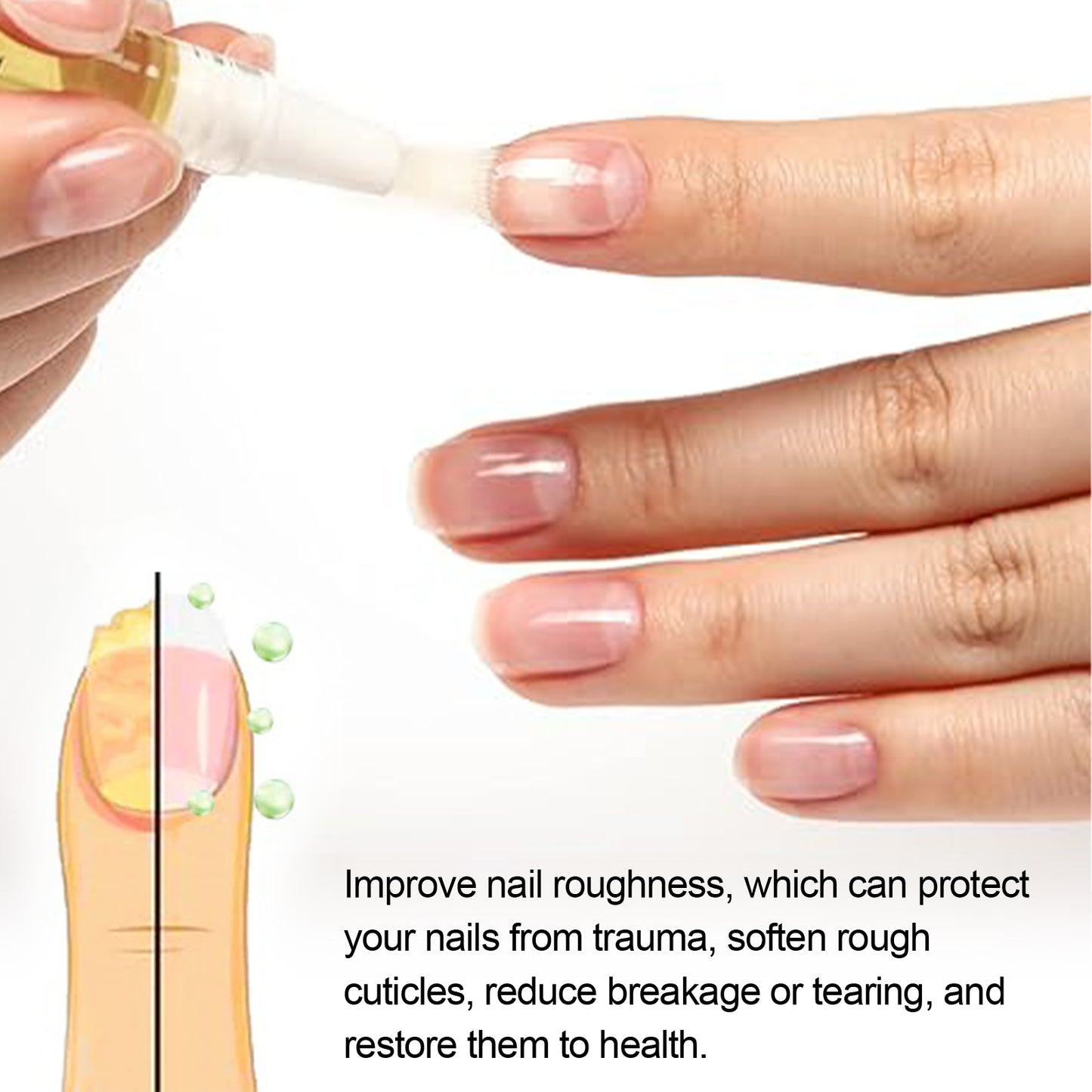 OceAura Cuticle Oil Pen, Manicure Moisturizes And Softens Cuticles To Reduce Breakage Thickening Brightening Nails