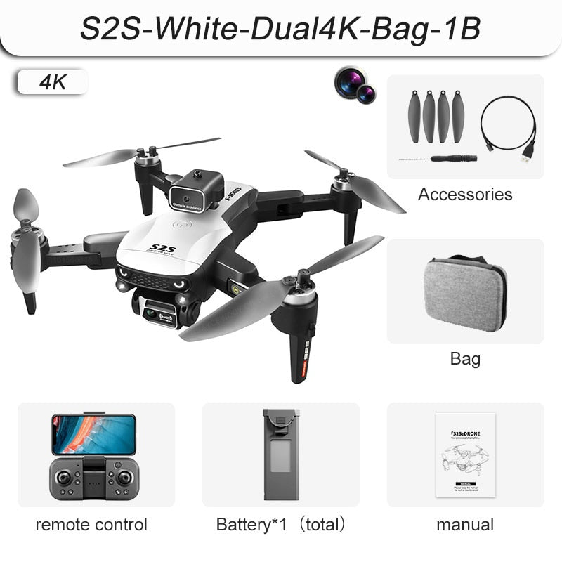 Drone With HD Camera, WiFi HD Dual Foldable RC Quadcopter