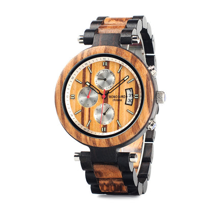 Men's Wood Grain Fashion Business Casual Watch - Trotters Independent Traders