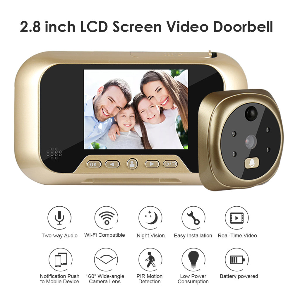 Infrared Night Vision Camera Visual Peephole Doorbell - Trotters Independent Traders