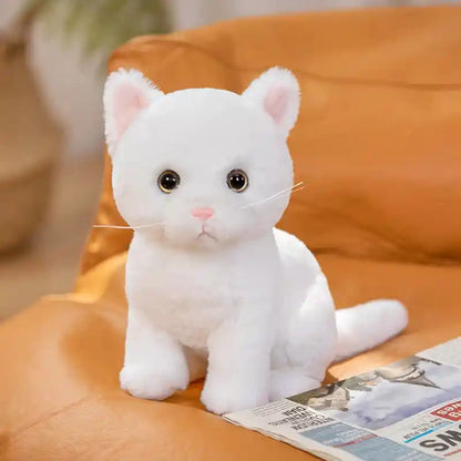 26cm Simulation Grey White Black Cat Toy Gift for Kids