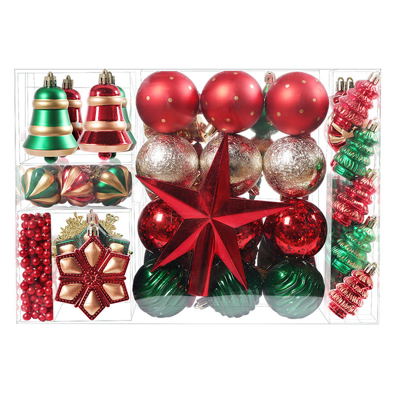 Tree Ornaments Set, 70 Pcs Assorted Christmas Tree Decorations Shatterproof Christmas Balls Decoration Ornaments with Snowflakes for Wedding Xmas Holiday Indoor Outdoor Decoration - Trotters Independent Traders