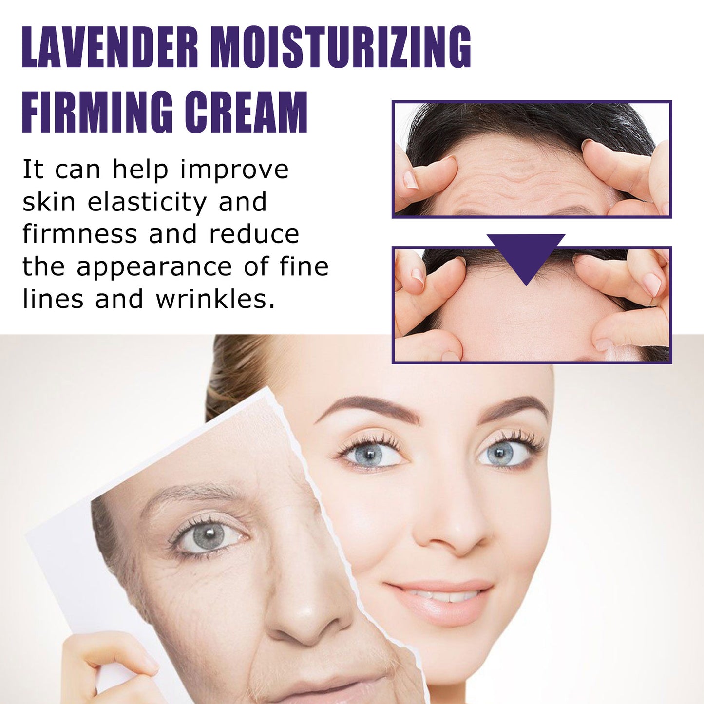 OUHOE Lavender Moisturizing Firming Cream, Moisturizing Shine Skin Cream Calls Facial Hydrating Lift To Improve