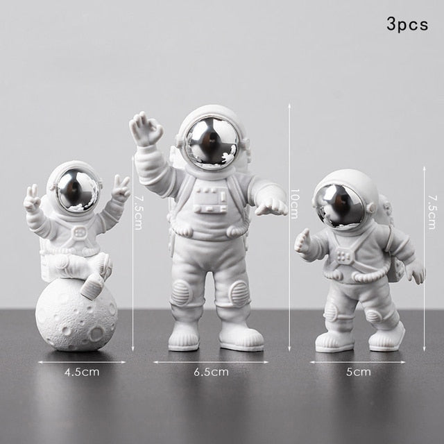 Astronaut and Moon Home Decor Set Action Figures Cool Gift