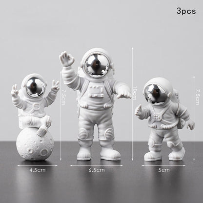 Astronaut and Moon Home Decor Set Action Figures Cool Gift