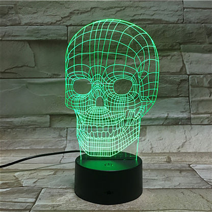 Flower skull 3D night light - Trotters Independent Traders