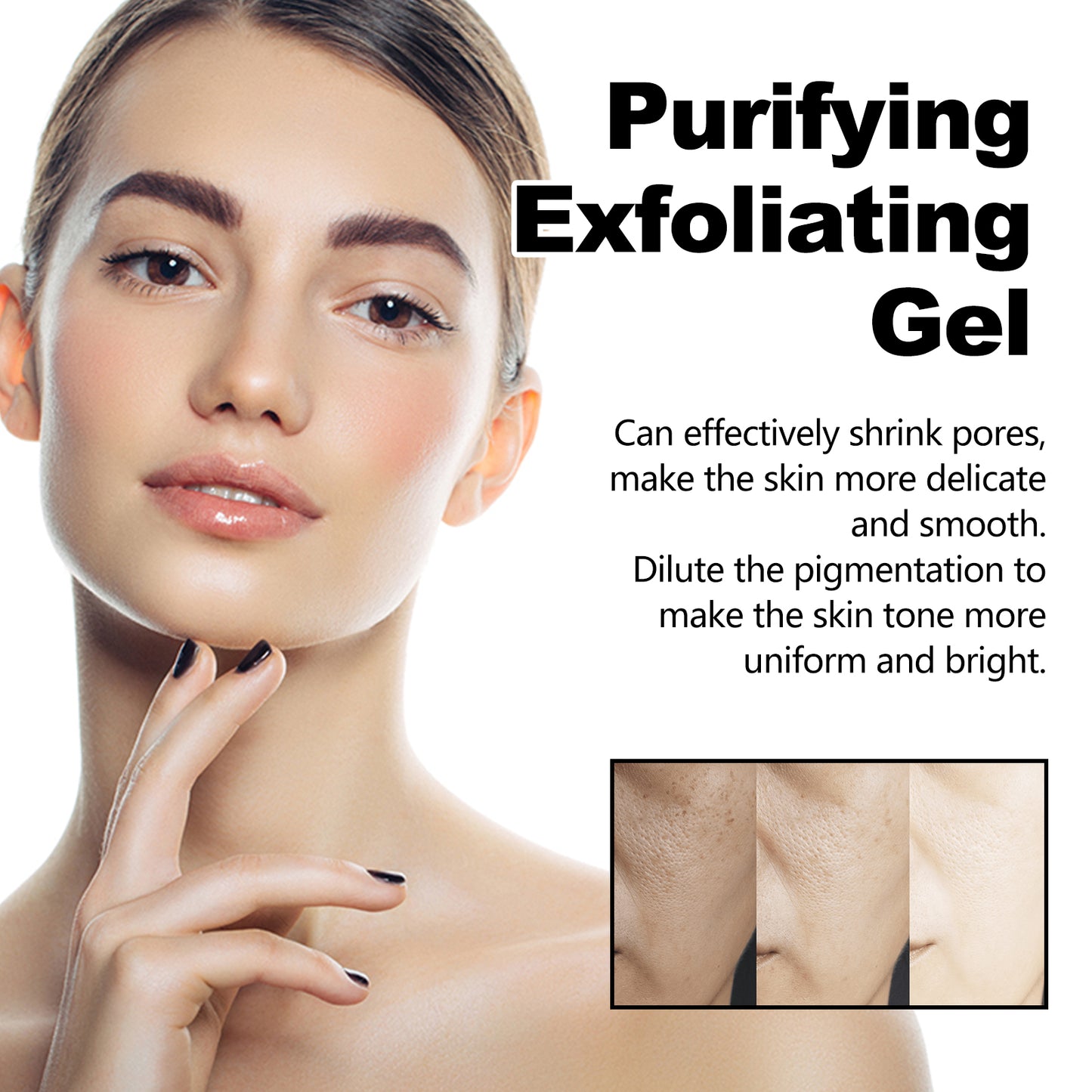 West&Month Purifying Exfoliating Gel, Chun White Tender Skin Clean Bright Skin Cutin Tighten Pores