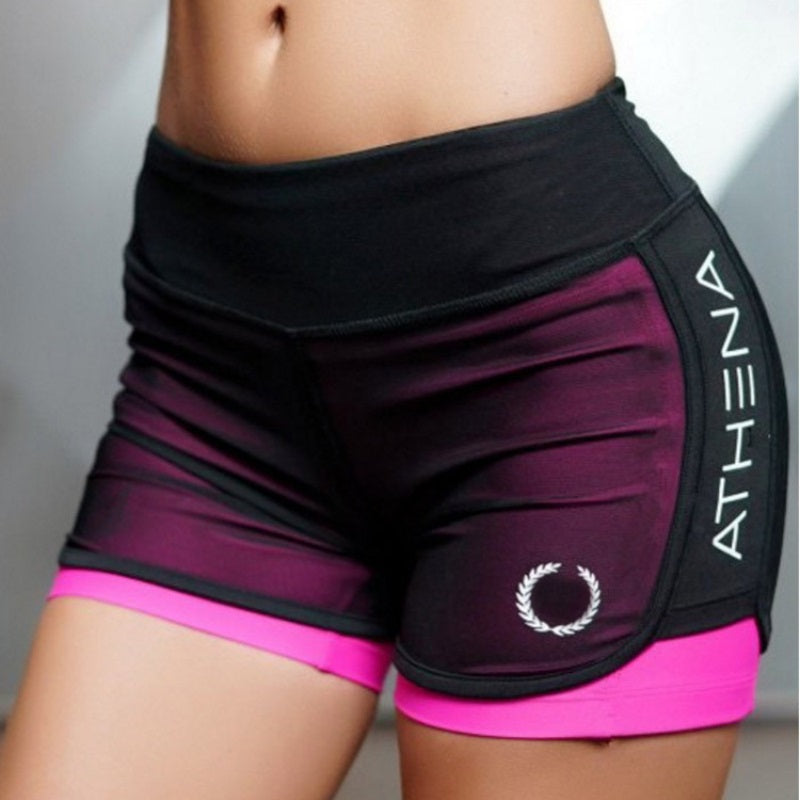 Women Casual Short for Workout Two Sports Shorts Style.