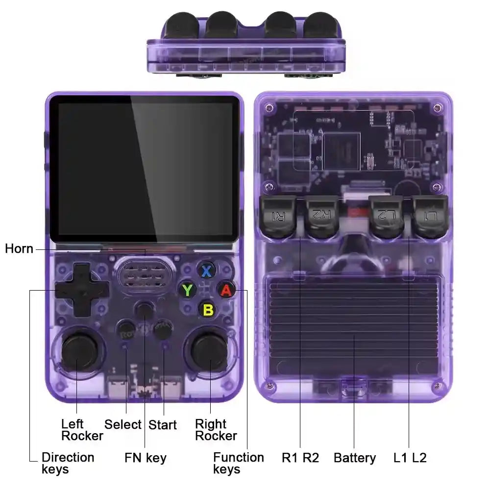 Retro Handheld Video Game Console Linux System 3.5 Inch 128GB