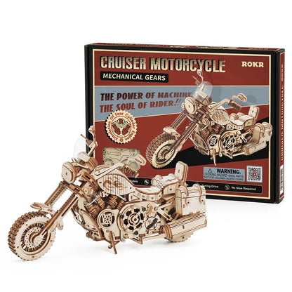 Motorcycle DIY Wooden Model 420 Pcs Building Block Gifts