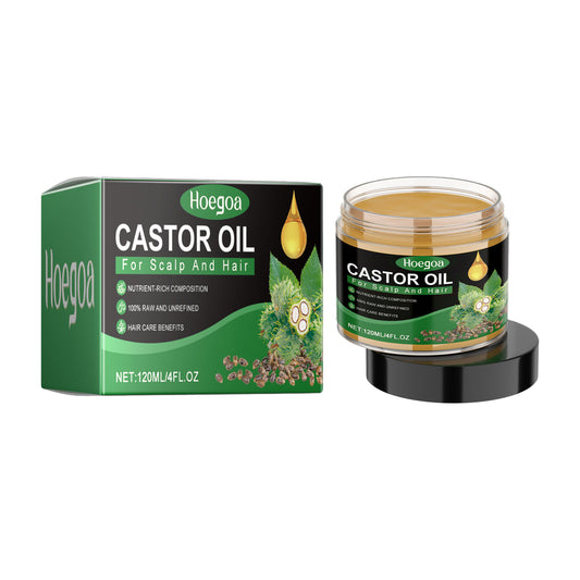 Hoegoa Castor Oil, Nourish And Repair Damaged Hair Dry Strength Solid Hair Smooth Hair Oil