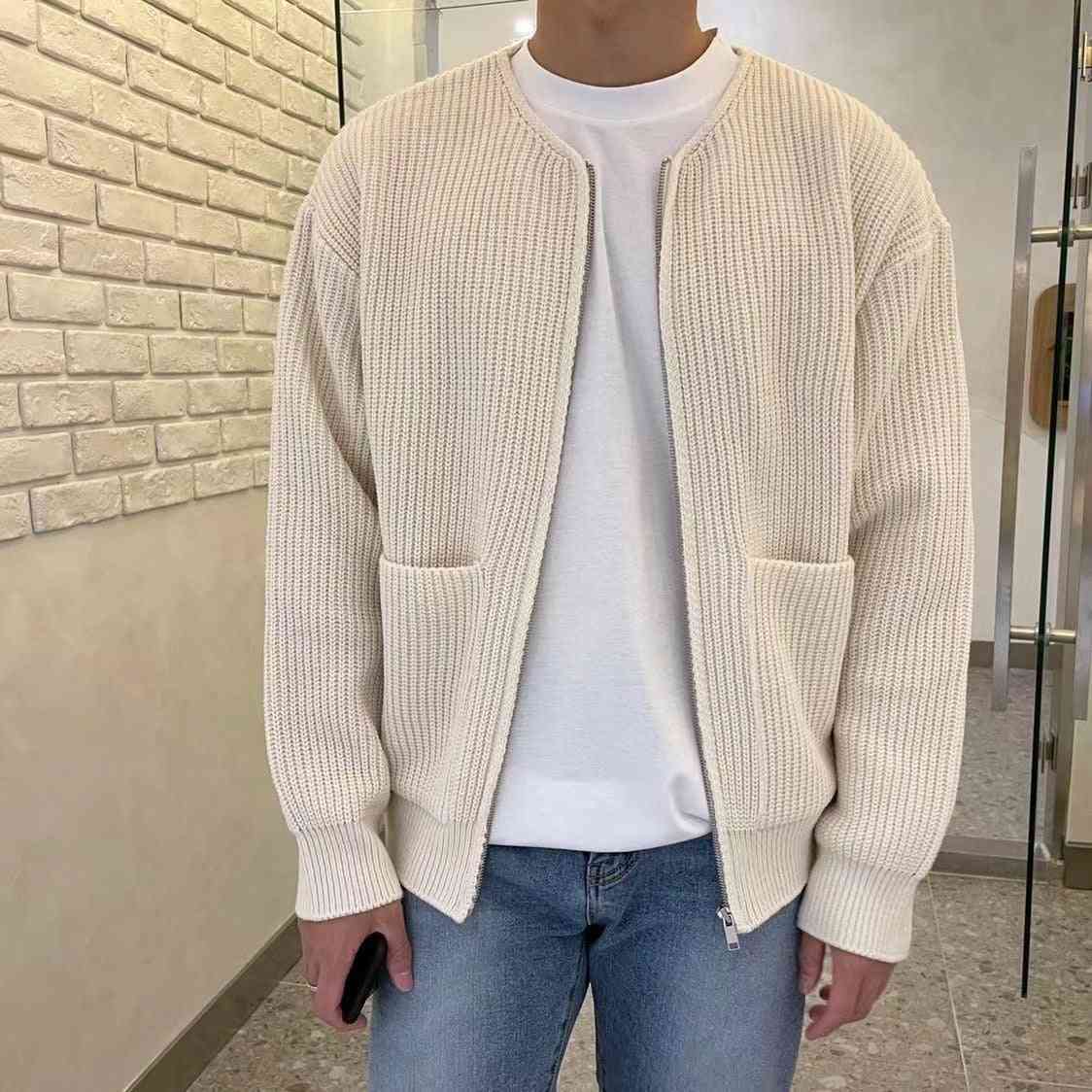 Fashion Trendy Ins Trendy Knitted Cardigan Men's Sweater - Trotters Independent Traders