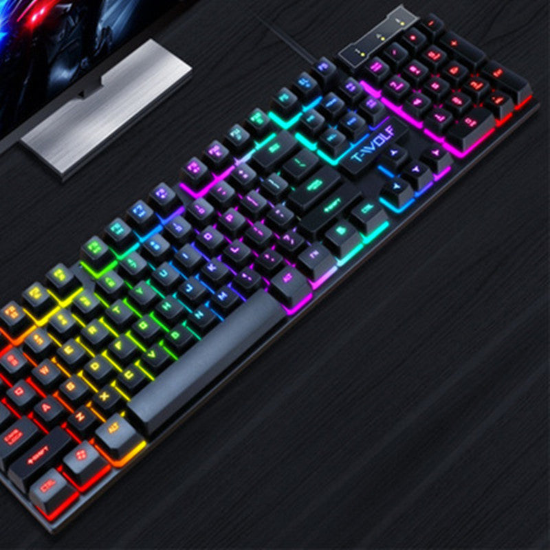 Gaming Usb Luminous Wired Keyboard Floating Manipulator - Trotters Independent Traders