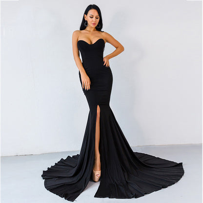 Long Evening Dress Off-the-shoulder Elegant Dress Party - Trotters Independent Traders