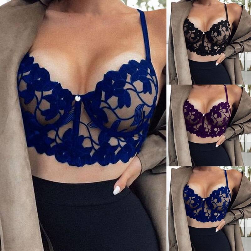 Fashion Lace Perspective Sexy Sling Bra Underwear - Trotters Independent Traders