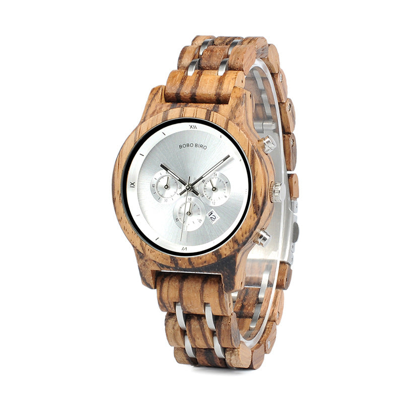 Men's Wood Grain Fashion Business Casual Watch - Trotters Independent Traders