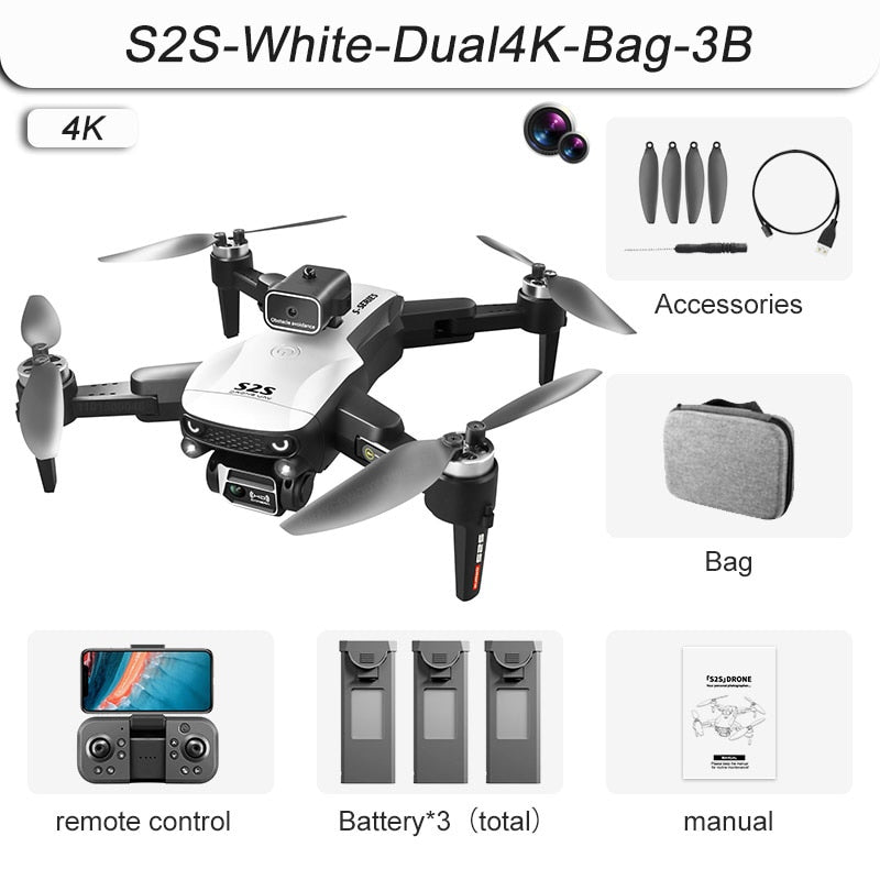 Drone With HD Camera, WiFi HD Dual Foldable RC Quadcopter