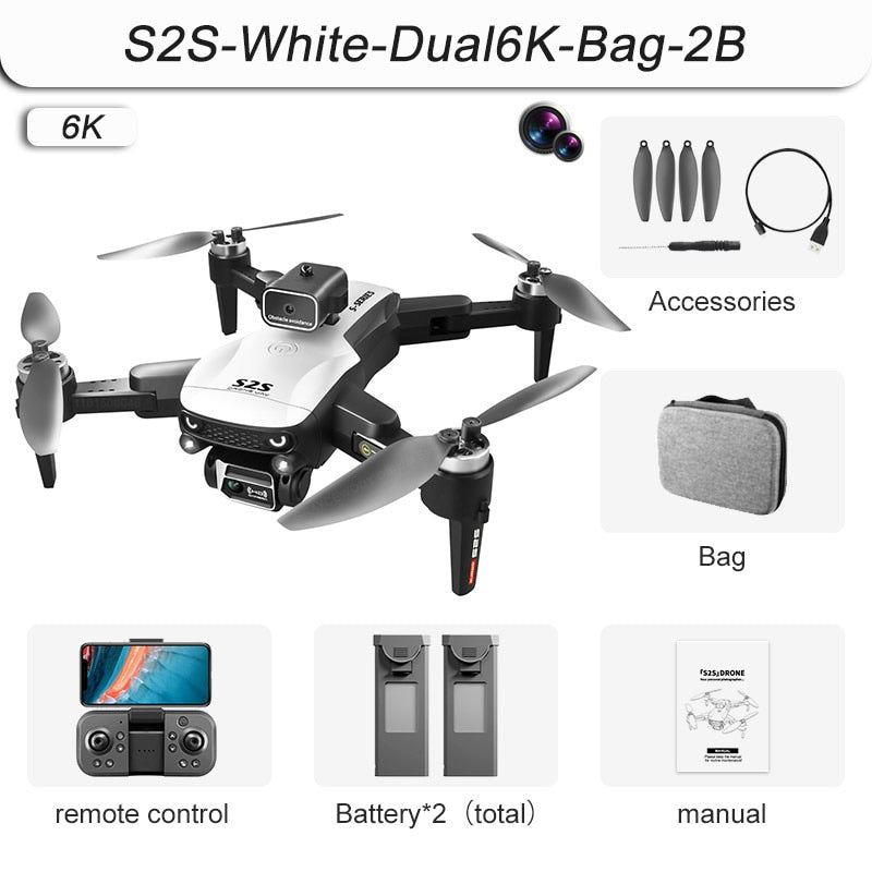 Drone With HD Camera, WiFi HD Dual Foldable RC Quadcopter