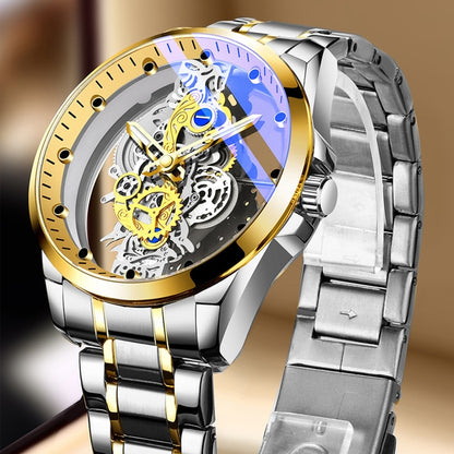 Skeleton Quartz Watch Gold Vintage Watch 2024/2025