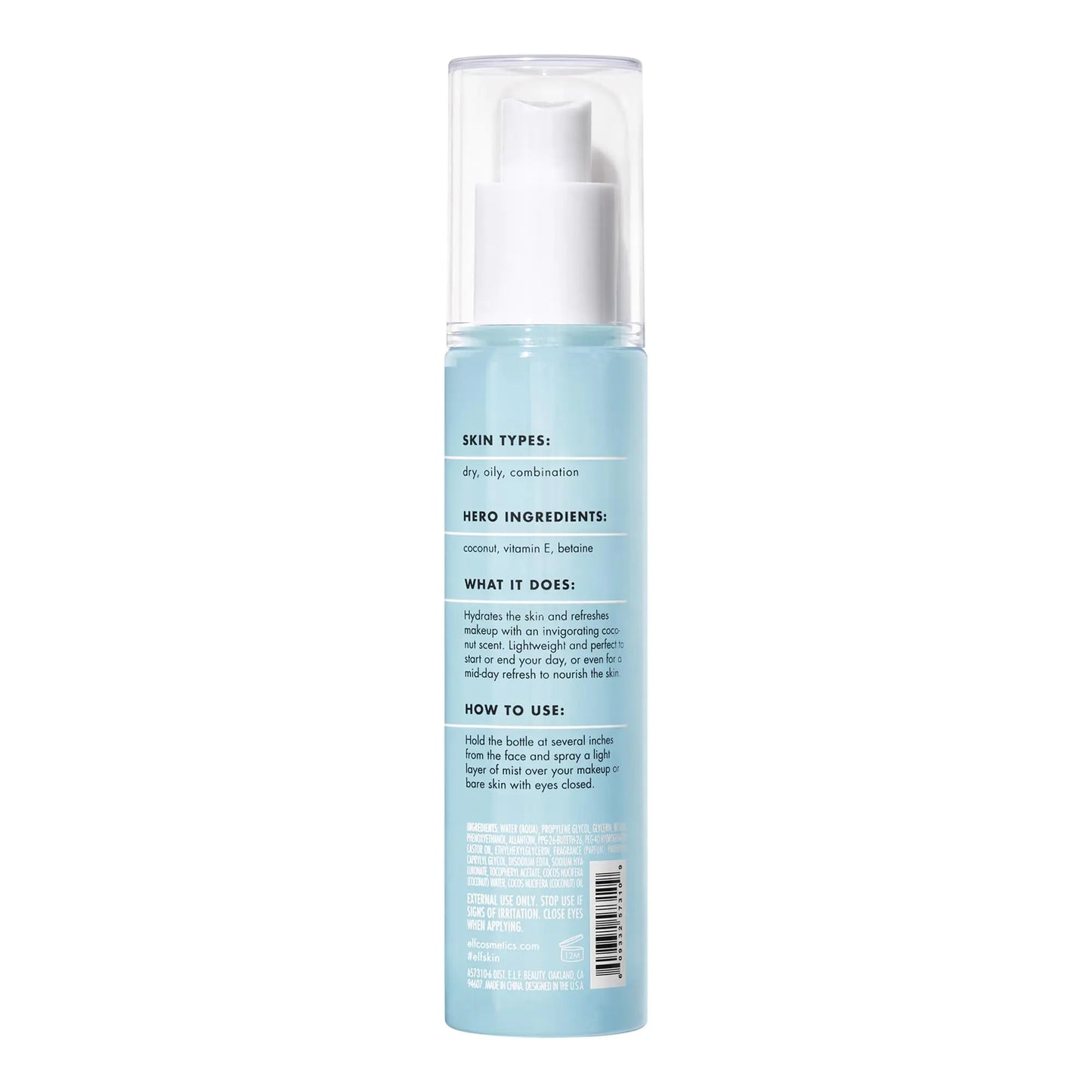 Hydrating Coconut Mist Soothes & Invigorates Skin 2.7 Fl Oz