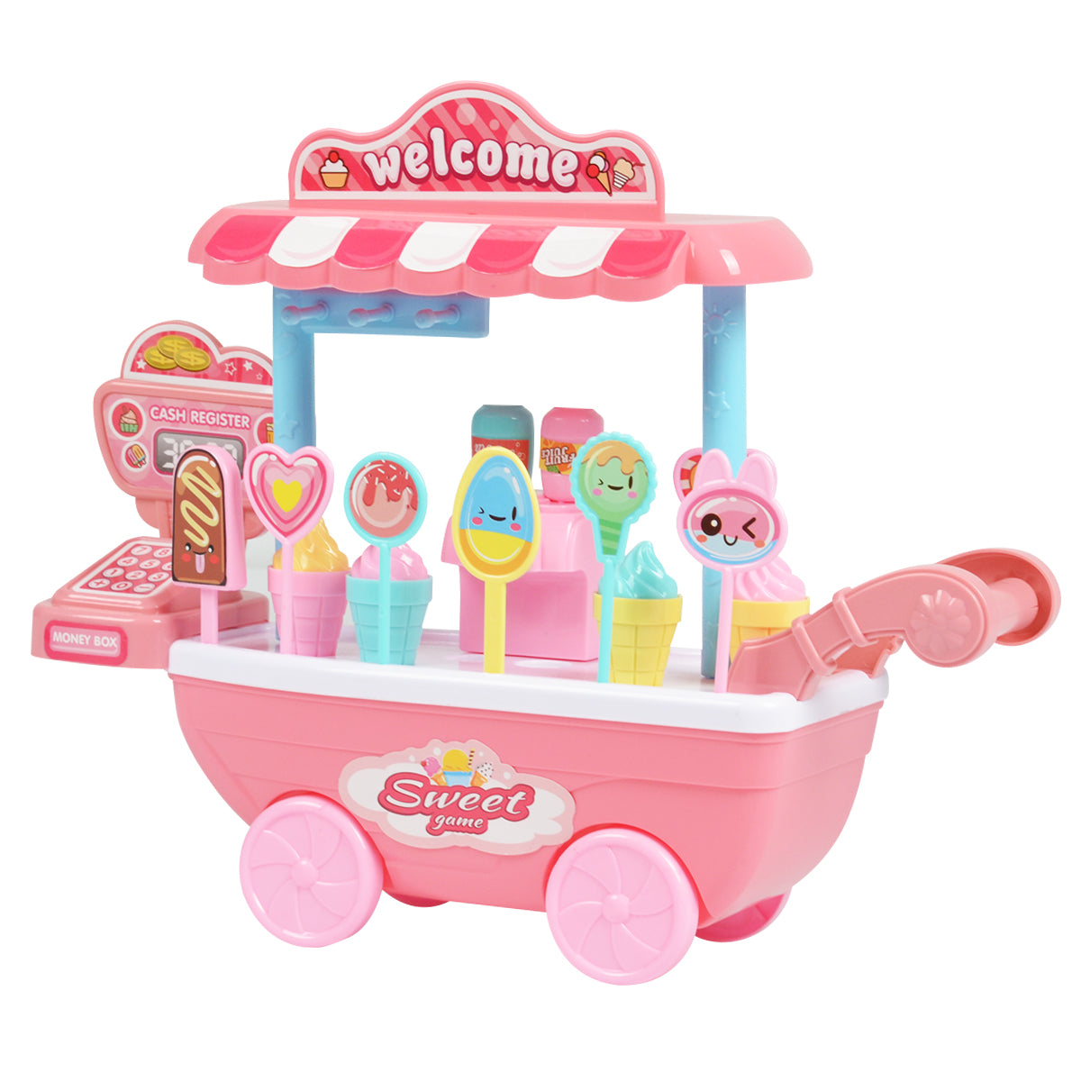 Ice Cream Cart Mini Diy Candy Cart Pretend Play Toy - Trotters Independent Traders