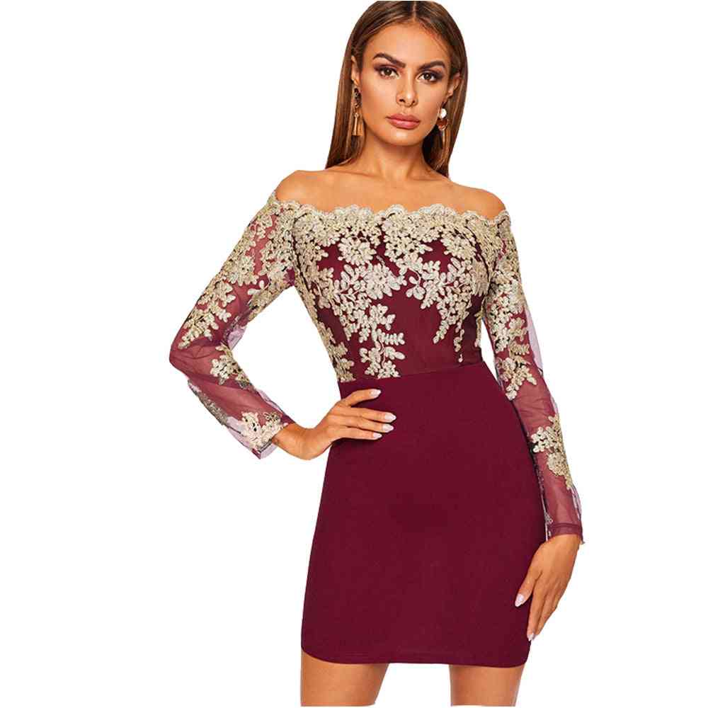 Lace Tube Top Long Sleeve Dress - Trotters Independent Traders